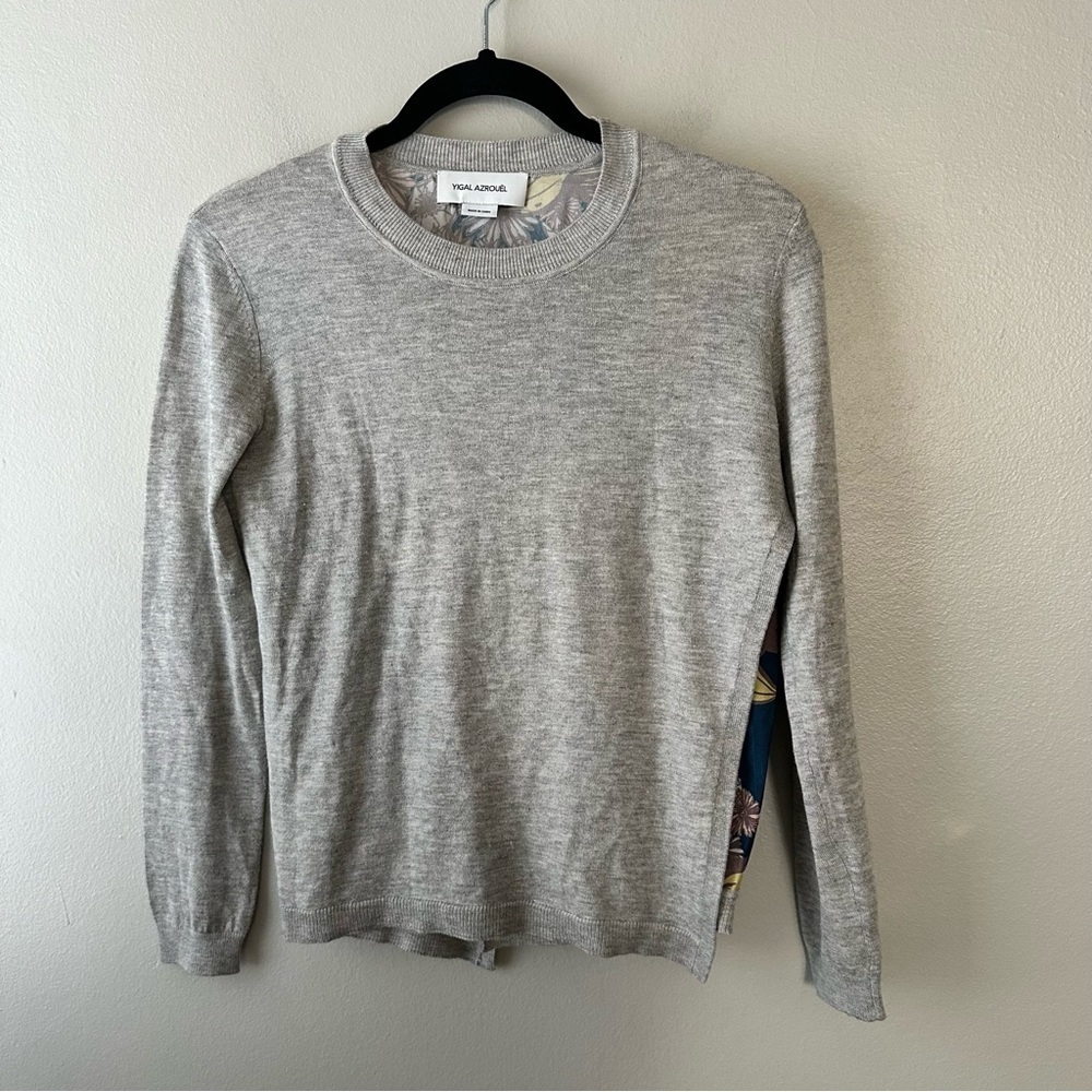 Yigal Azrouel long sleeve shirt silk and cashmere blend women XS